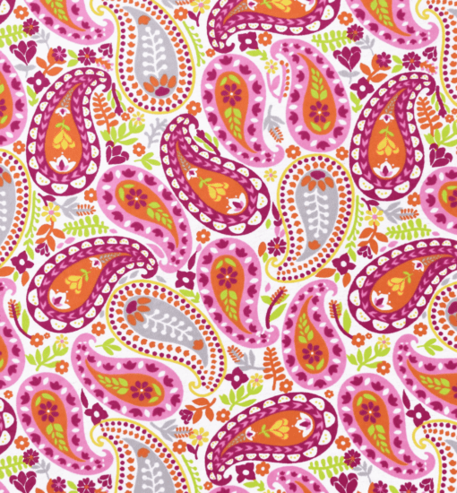 Pink Paisley Flannel Swatch