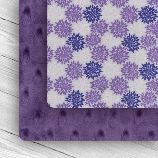 Custom Weighted Blanket Amethyst/Purple Flower Combo