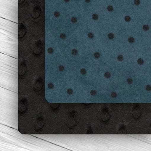 Custom Black/Blue Polka Dot Weighted Blanket combo